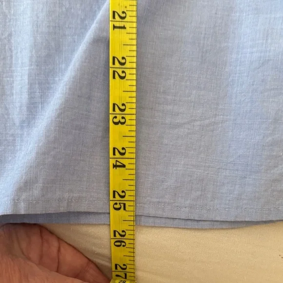 J. Crew Sky Blue Blouse with Ruffled Sleeves - Picture 11 of 12